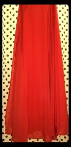 Red maxi dress